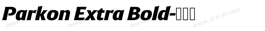 Parkon Extra Bold字体转换